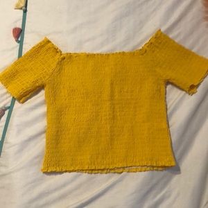 yellow crop top